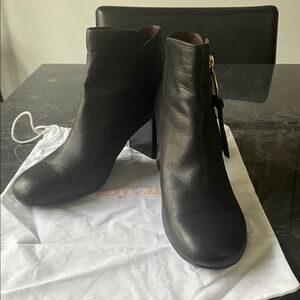 See by Chloe Louise Block-Heel Leather Ankle Boots size 39